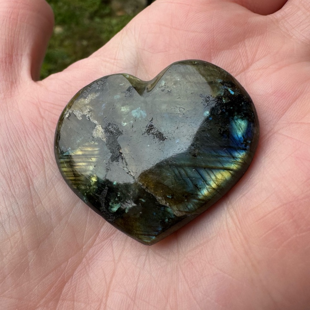 Labradorite Heart Stone